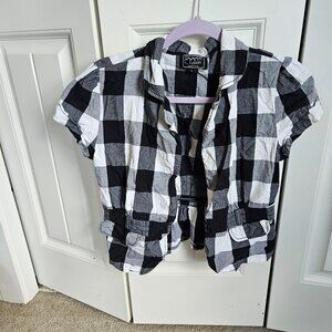 Black & White Plaid Shirt